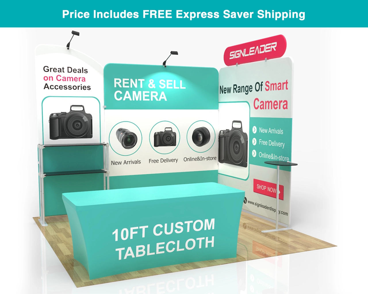 10x10 Portable Trade Show Booth Kit U for Photography Equipment & Accessories