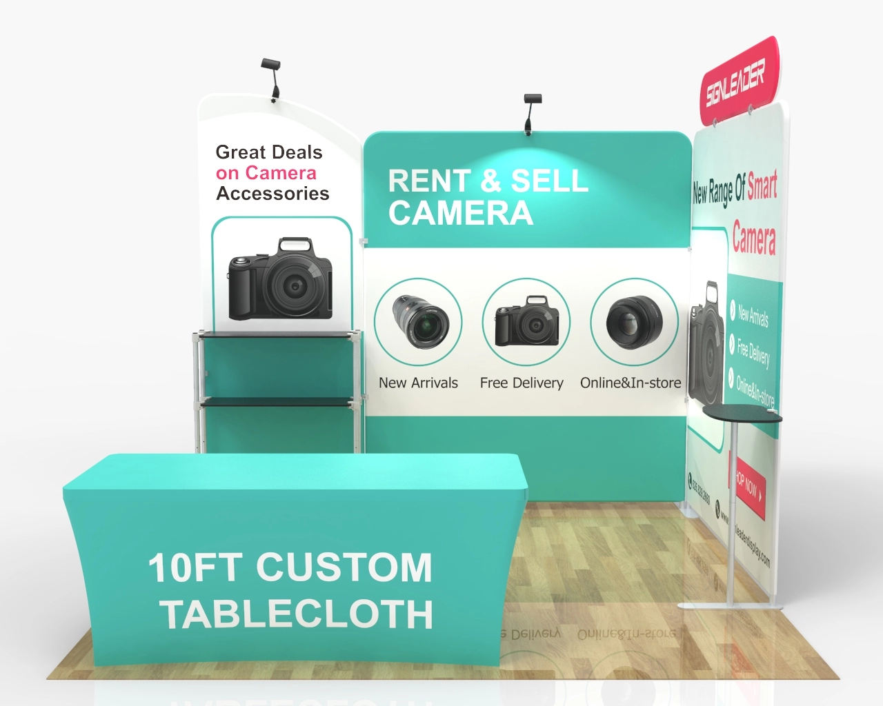 10x10 Portable Trade Show Booth Kit U for Photography Equipment & Accessories
