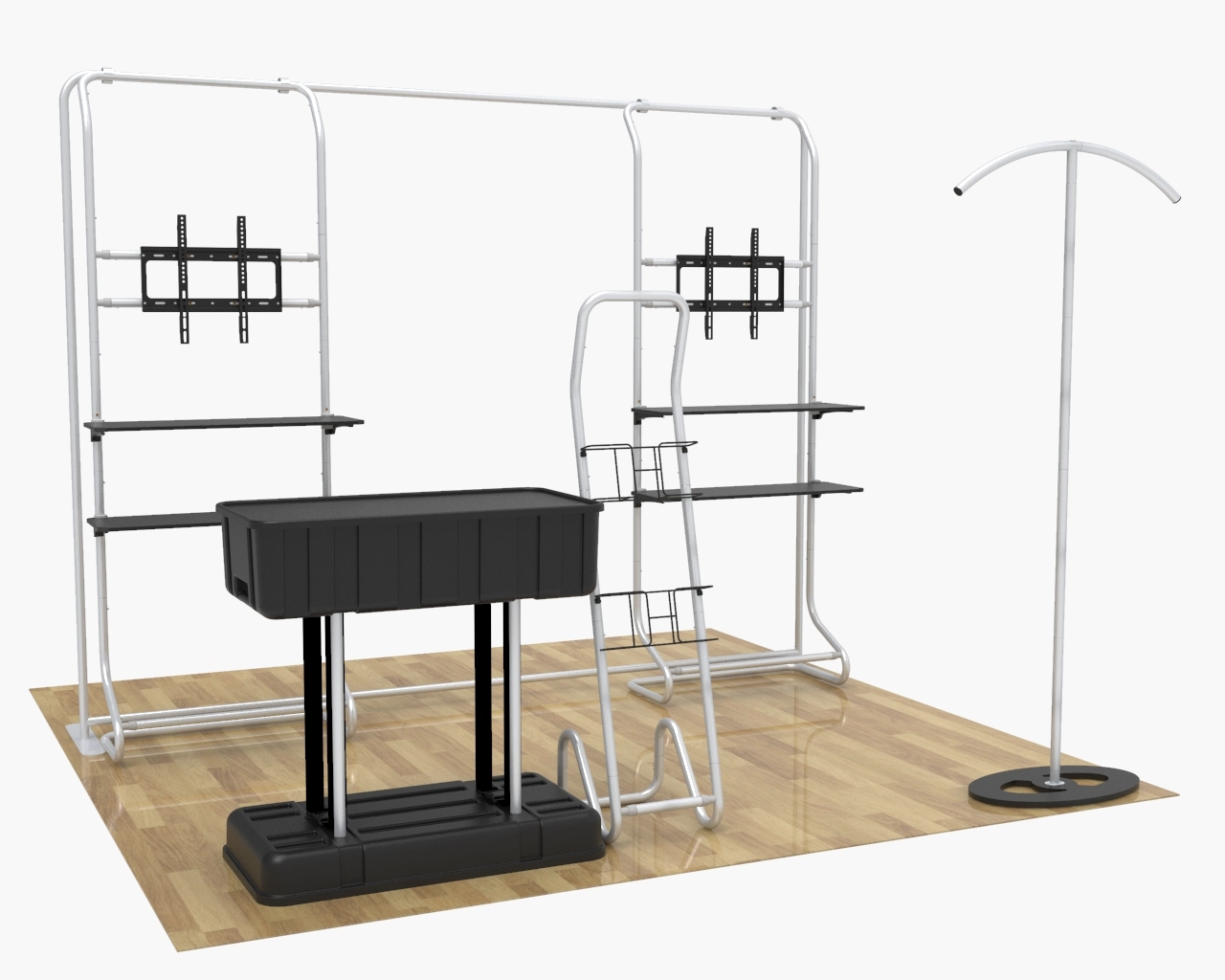 10x10 Portable Trade Show Booth Kit W for Auto Parts & Tires