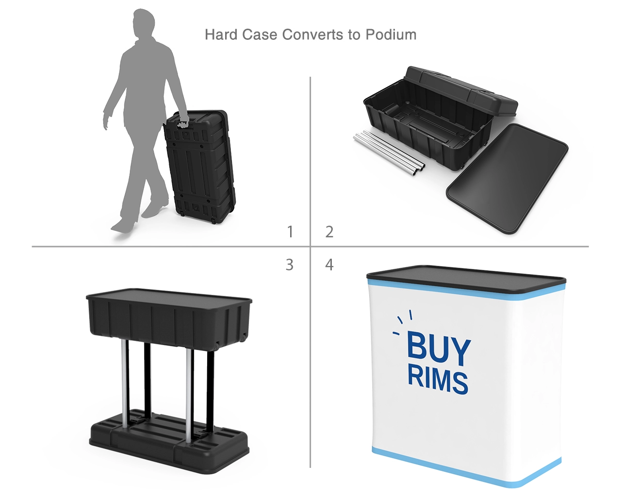10x10 Portable Trade Show Booth Kit W for Auto Parts & Tires