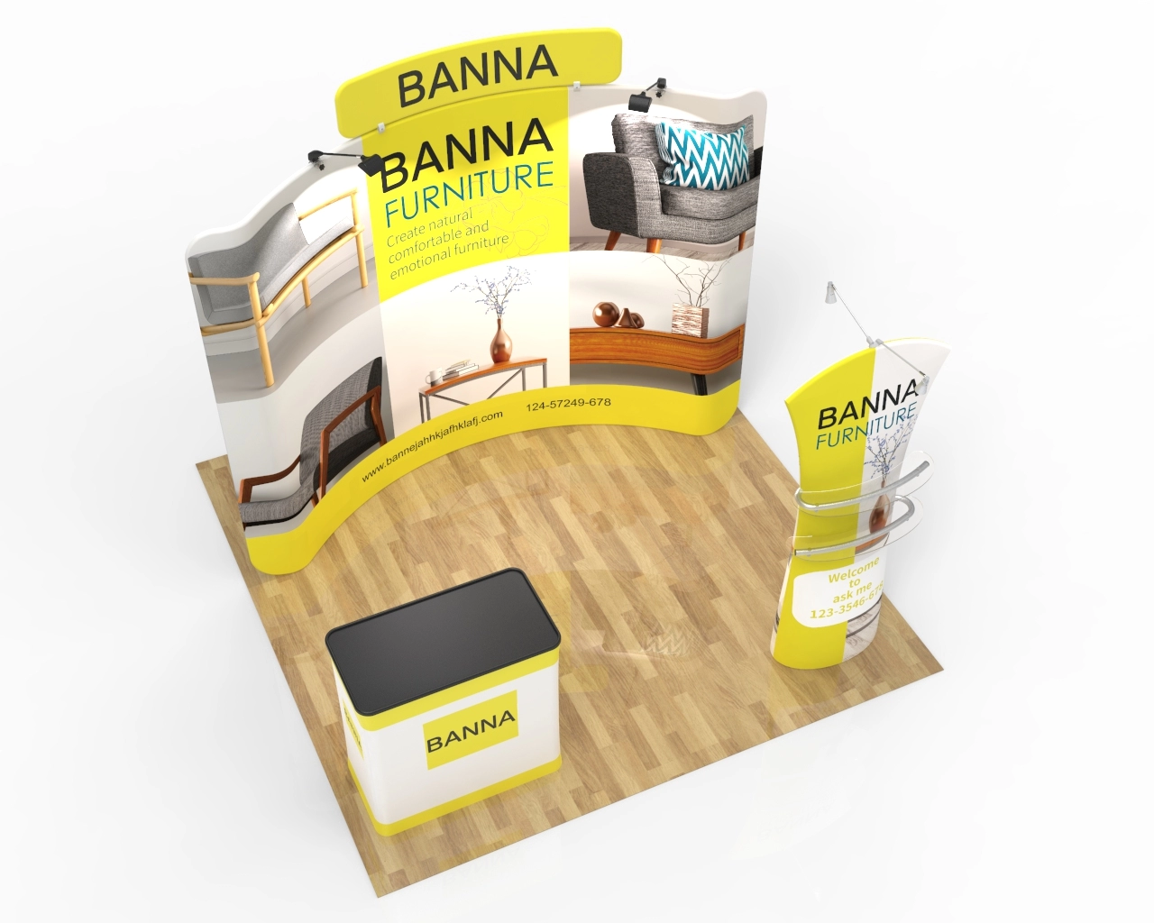 10x10 Portable Trade Show Booth Package 20 for Home & Interior Brands
