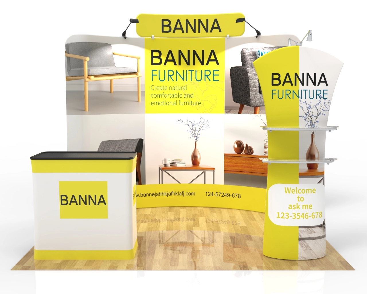 10x10 Portable Trade Show Booth Package 20 for Home & Interior Brands