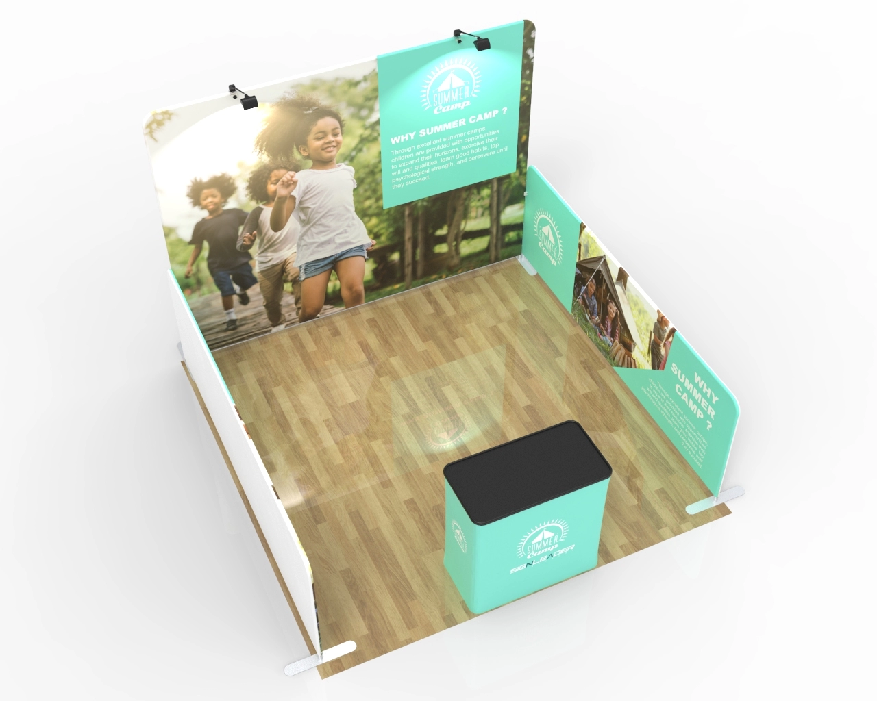10x10 Small Commercial Trade Show Booth Idea 01