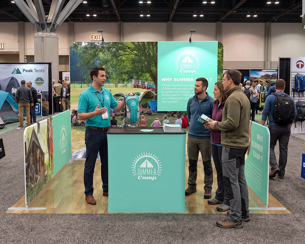 10x10 Small Commercial Trade Show Booth Idea 01