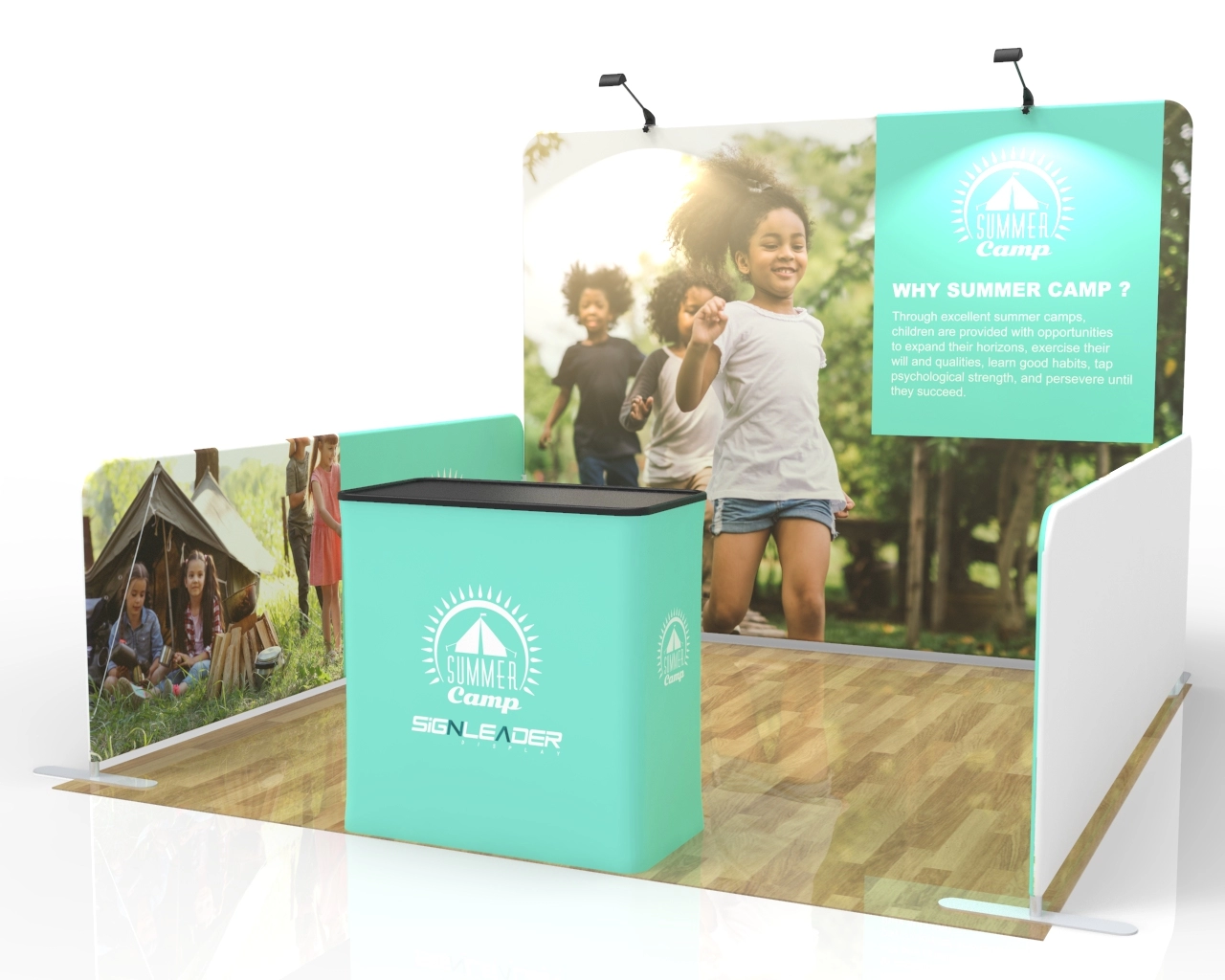 10x10 Small Commercial Trade Show Booth Idea 01