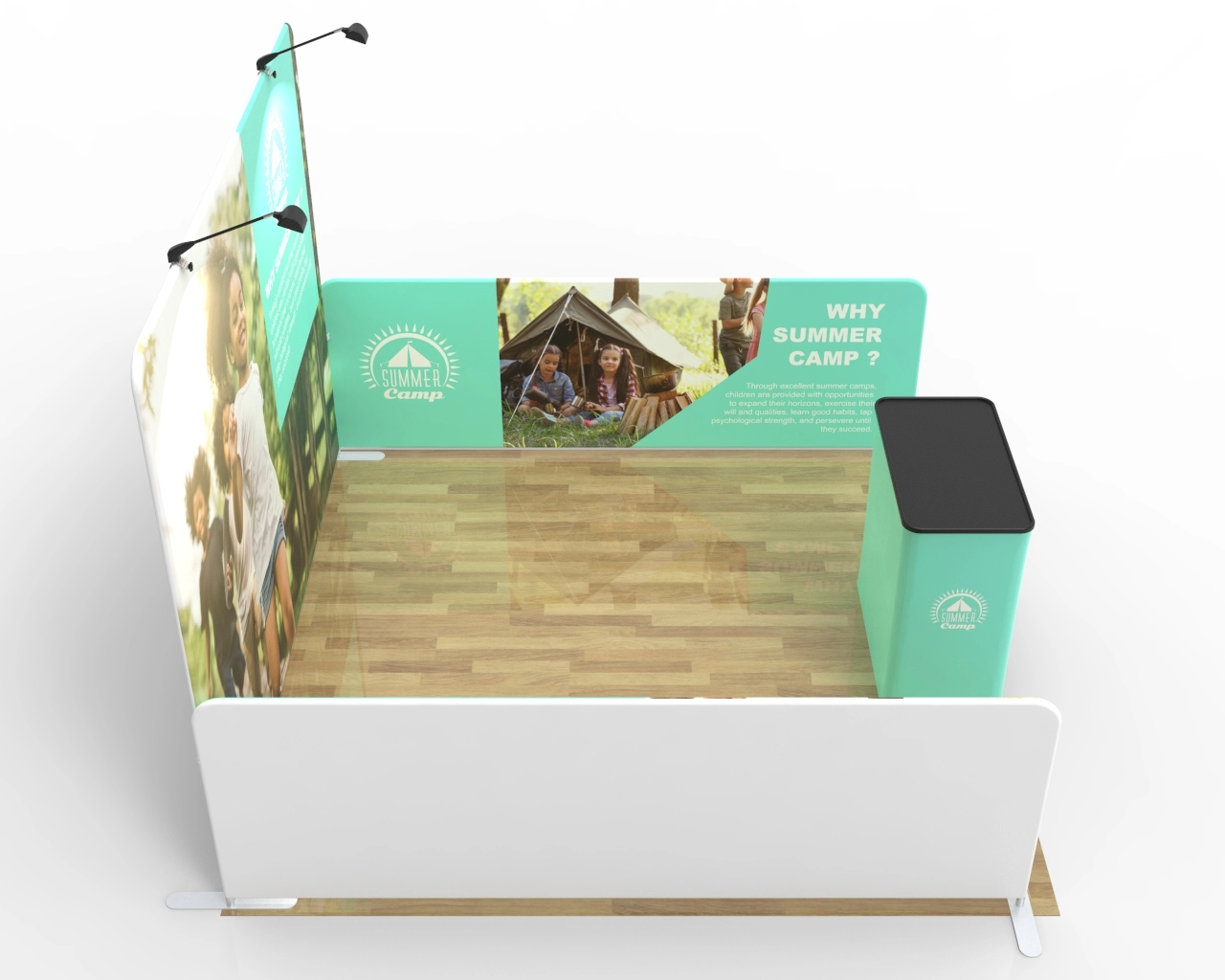 10x10 Small Commercial Trade Show Booth Idea 01