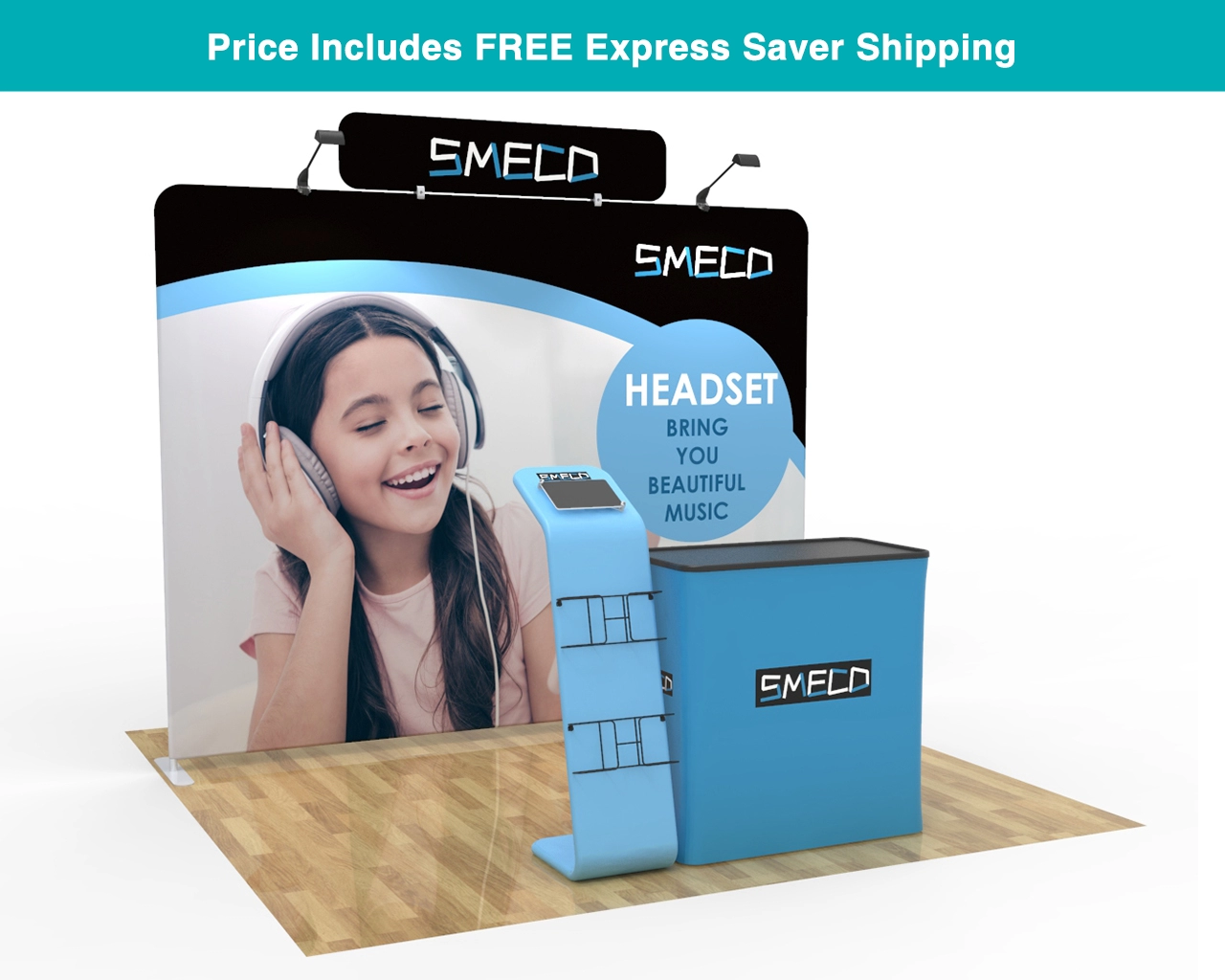 10x10 Trade Show Booth Display 19 for Consumer Tech, Audio & Gadget Events