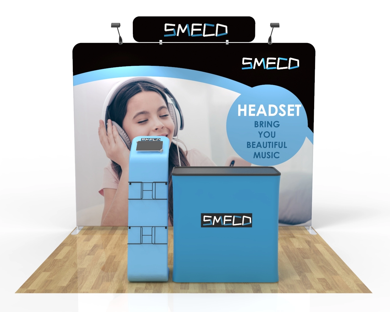 10x10 Trade Show Booth Display 19 for Consumer Tech, Audio & Gadget Events
