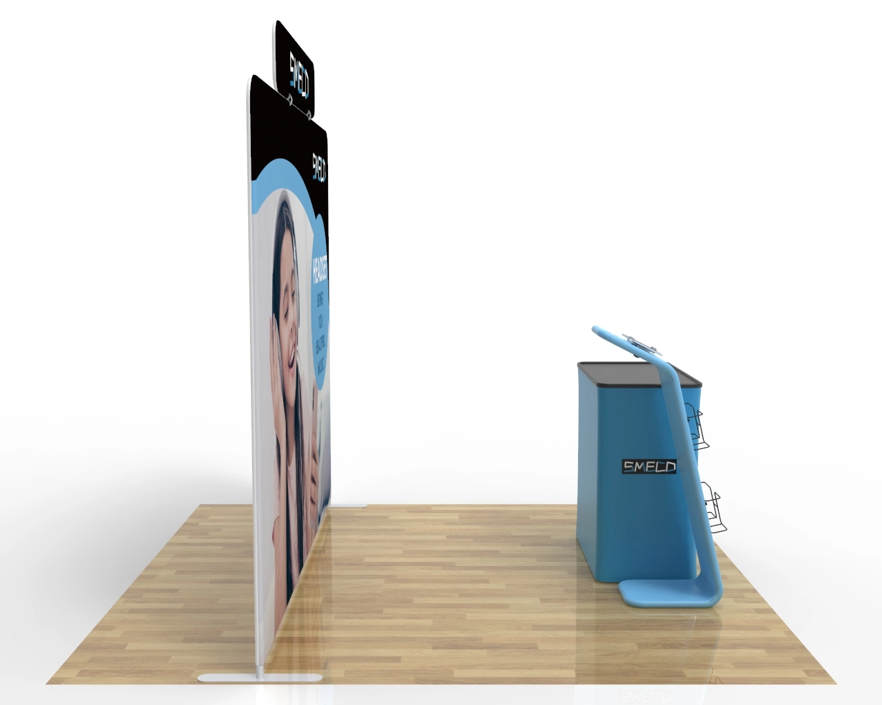 10x10 Trade Show Booth Display 19 for Consumer Tech, Audio & Gadget Events