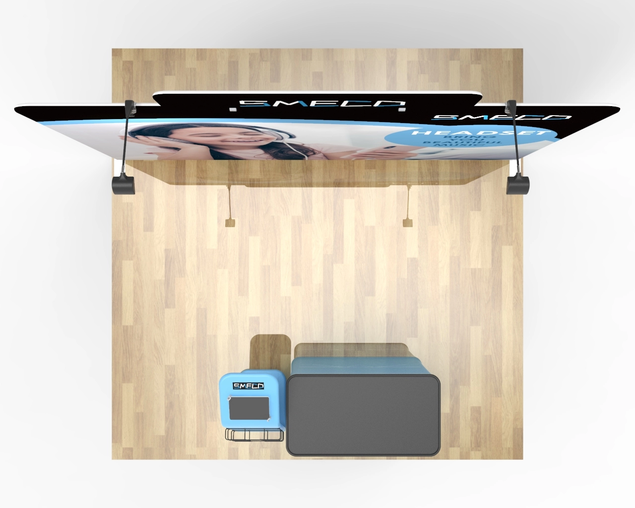 10x10 Trade Show Booth Display 19 for Consumer Tech, Audio & Gadget Events