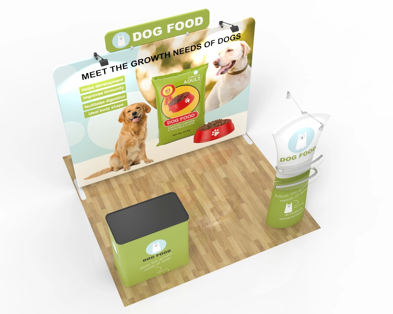 10x10 Trade Show Booth Package 21 for Pet Product Brands