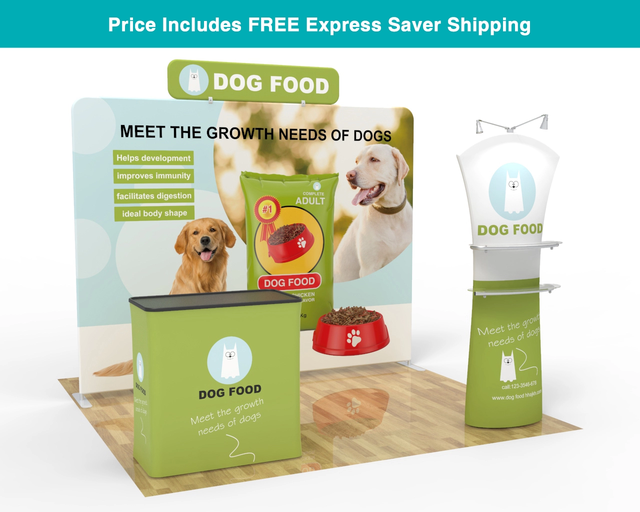 10x10 Trade Show Booth Package 21 for Pet Product Brands