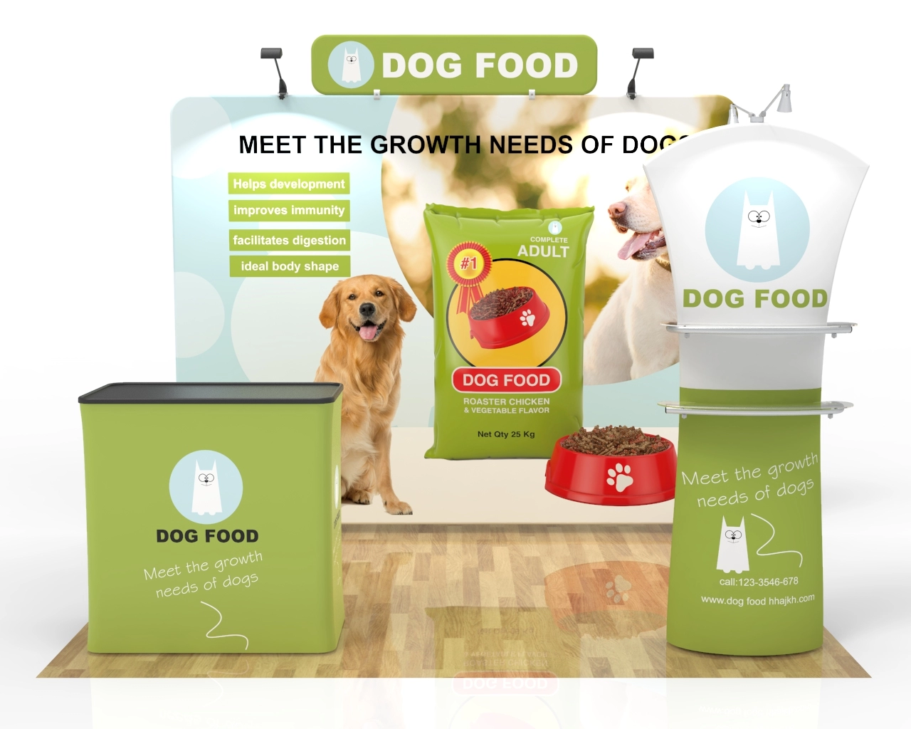 10x10 Trade Show Booth Package 21 for Pet Product Brands