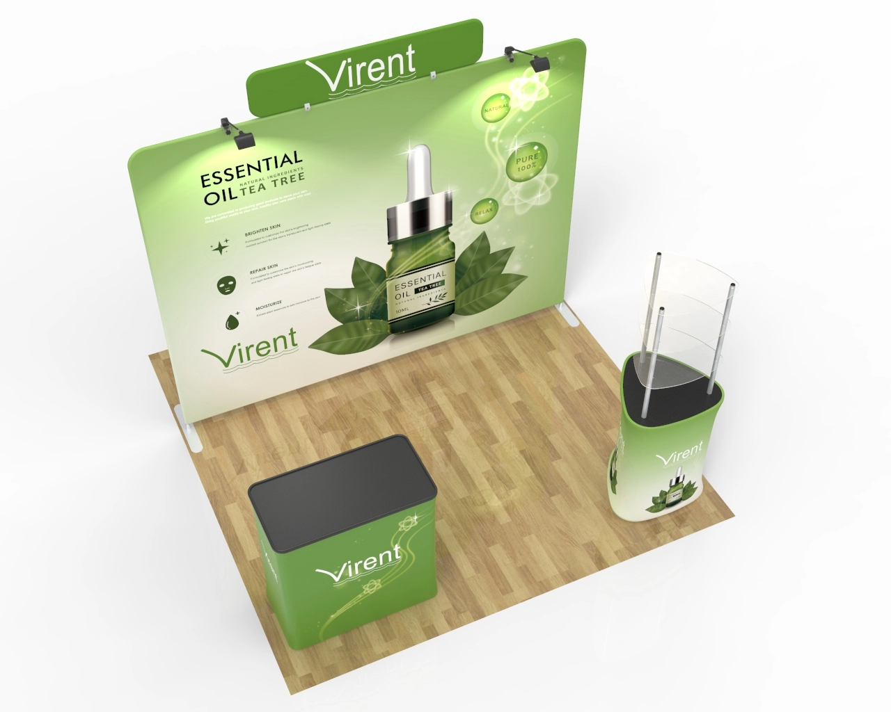 10x10 Trade Show Booth Package 23 for Spa, Wellness & Natural Beauty