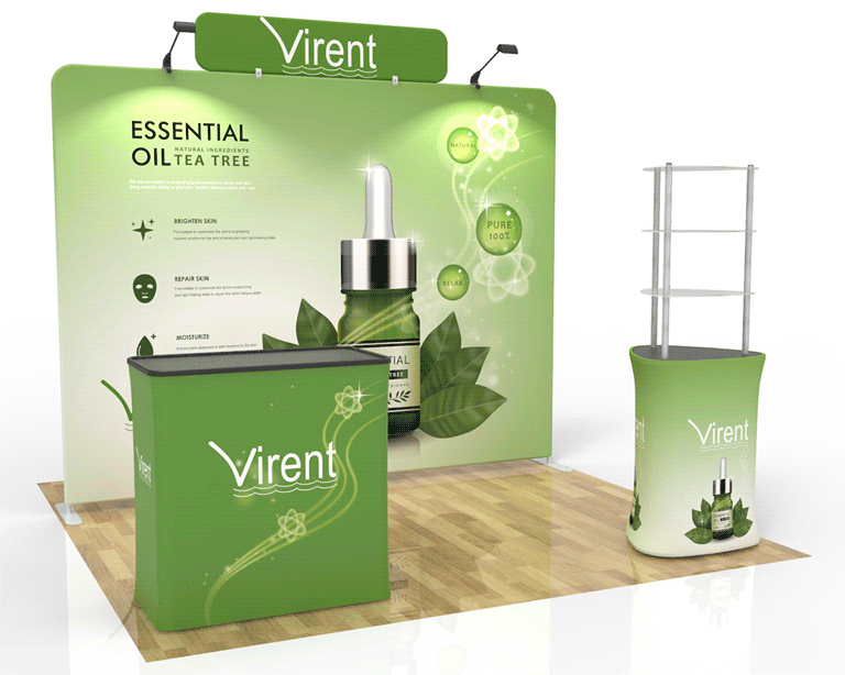 10x10 Trade Show Booth Package 23 for Spa, Wellness & Natural Beauty