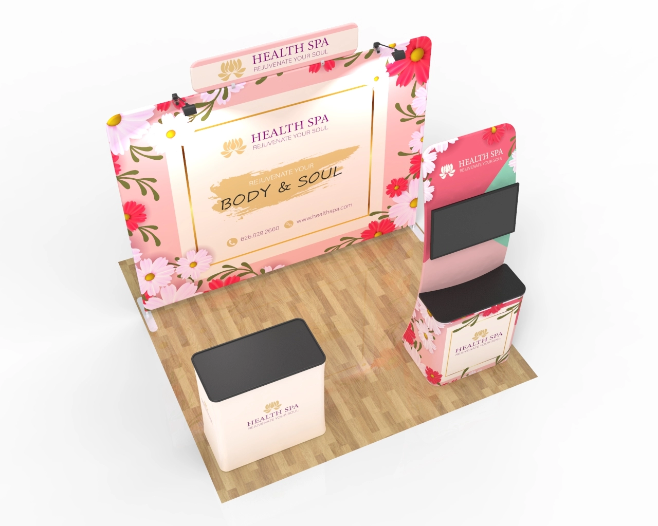 10x10 Trade Show Booth Package 27 for Health & Beauty Products