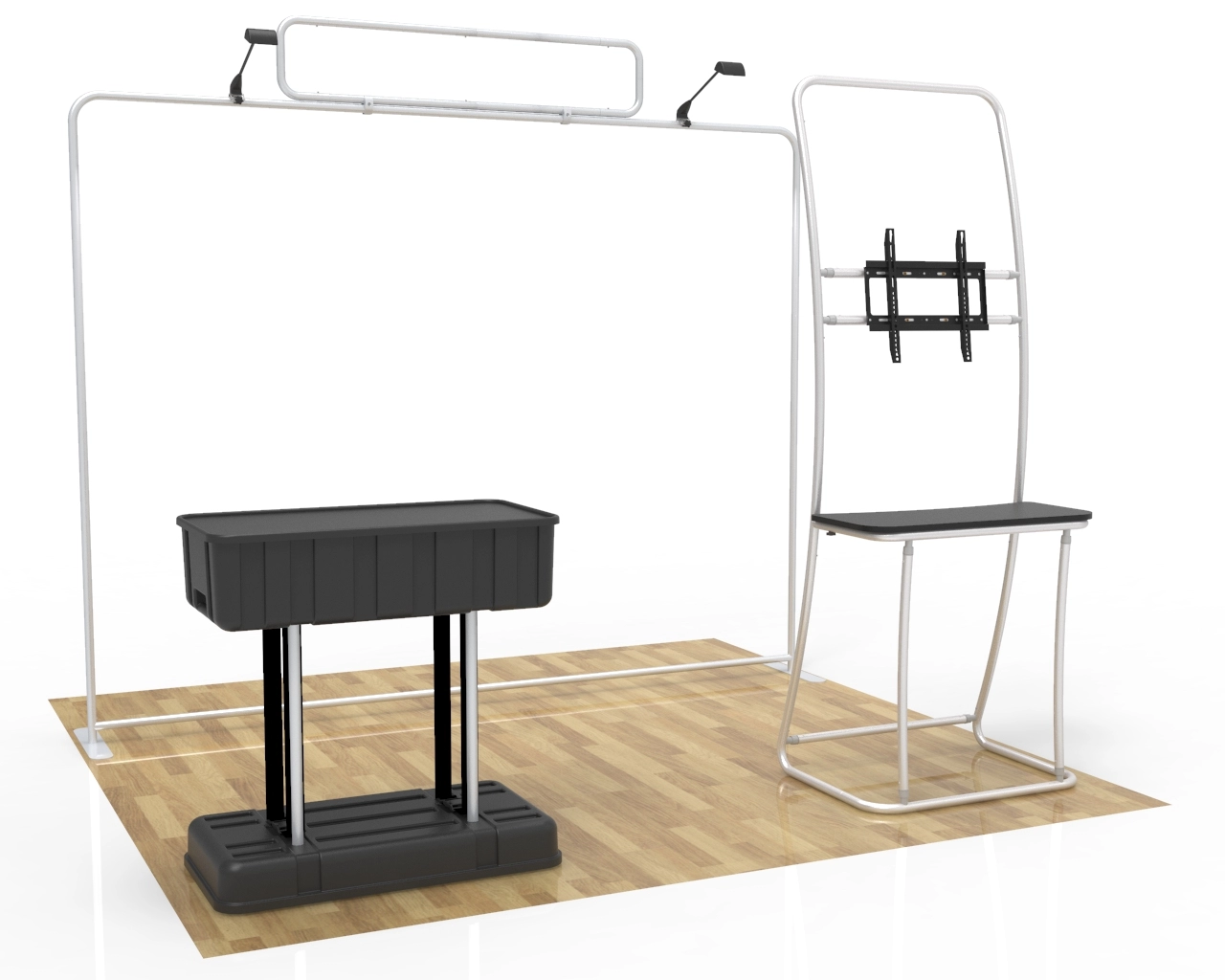 Animated Setup Demonstration Of 10x10 Health Beauty Booth