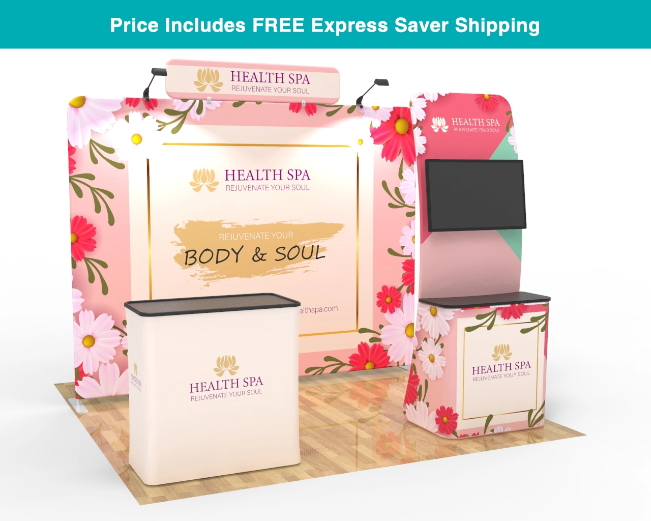 10x10 Trade Show Booth Package 27 for Health & Beauty Products