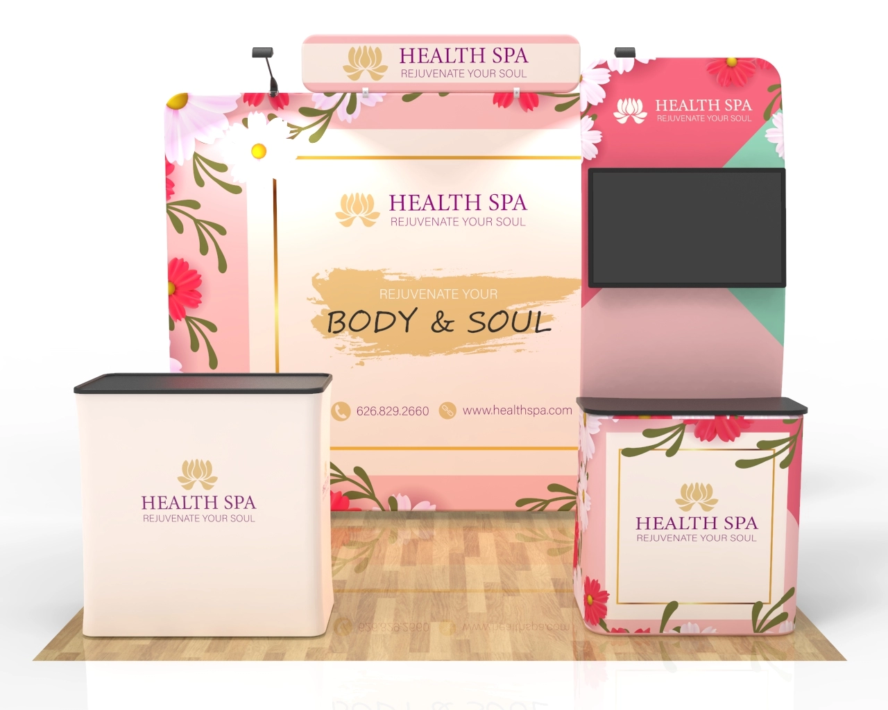 10x10 Trade Show Booth Package 27 for Health & Beauty Products