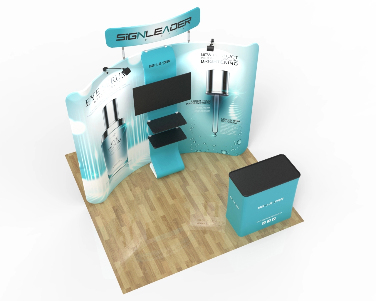 10x10ft Beauty & Cosmetic Trade Show Booth Idea 12