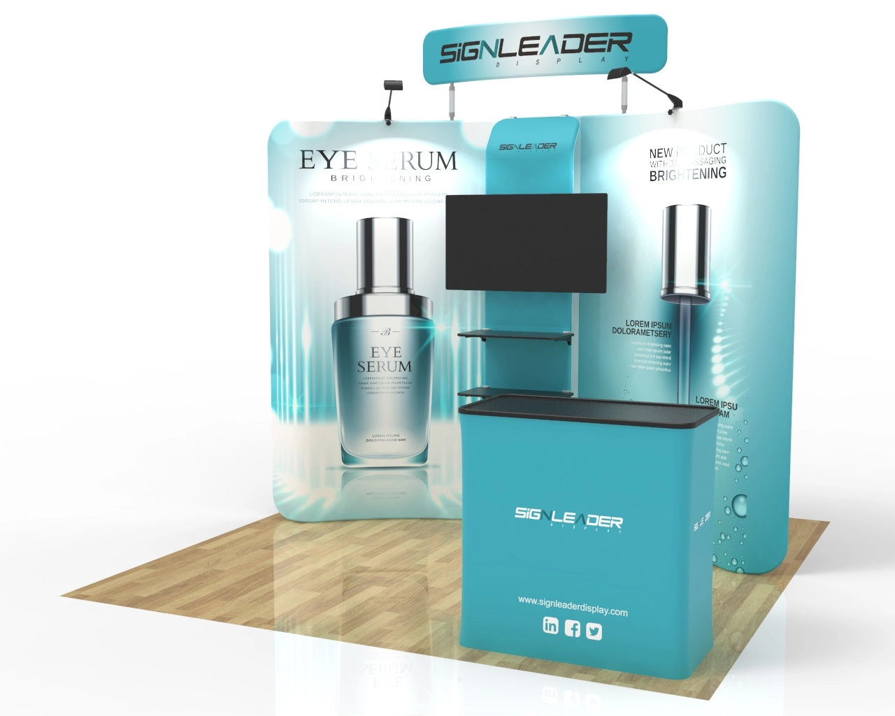 10x10ft Beauty & Cosmetic Trade Show Booth Idea 12