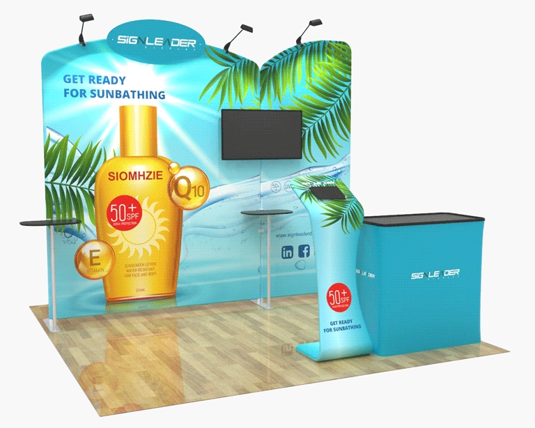 10x10ft Commercial Trade Show Booth Idea 05