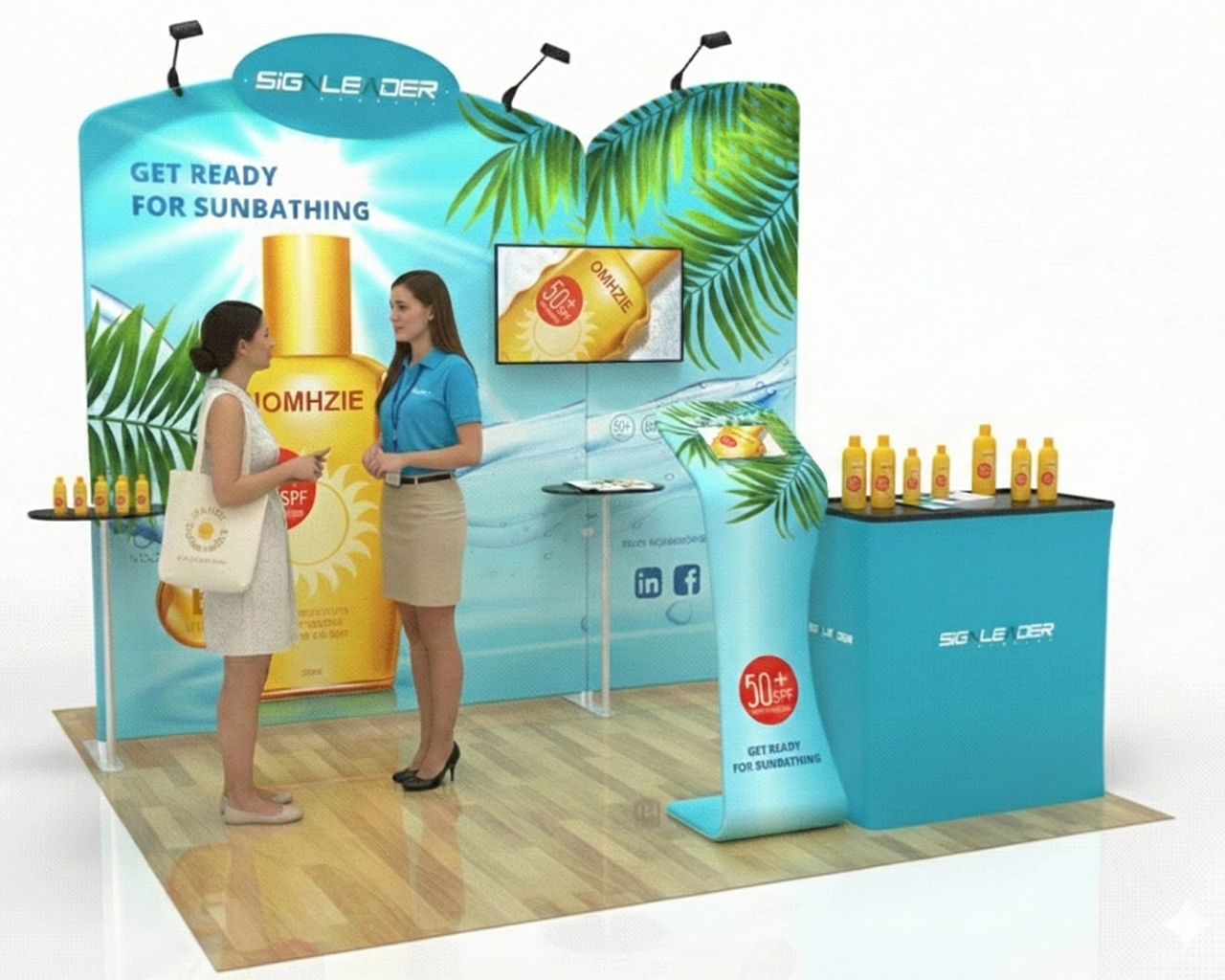 10x10ft Commercial Trade Show Booth Idea 05
