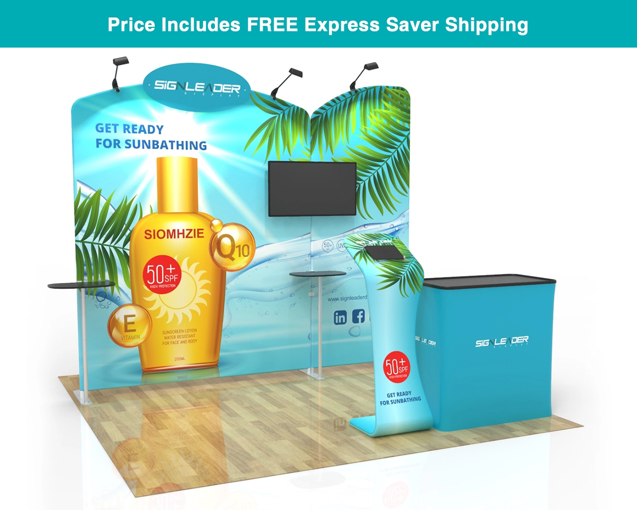 10x10ft Commercial Trade Show Booth Idea 05