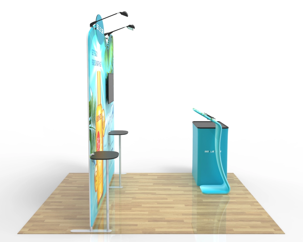 10x10ft Commercial Trade Show Booth Idea 05