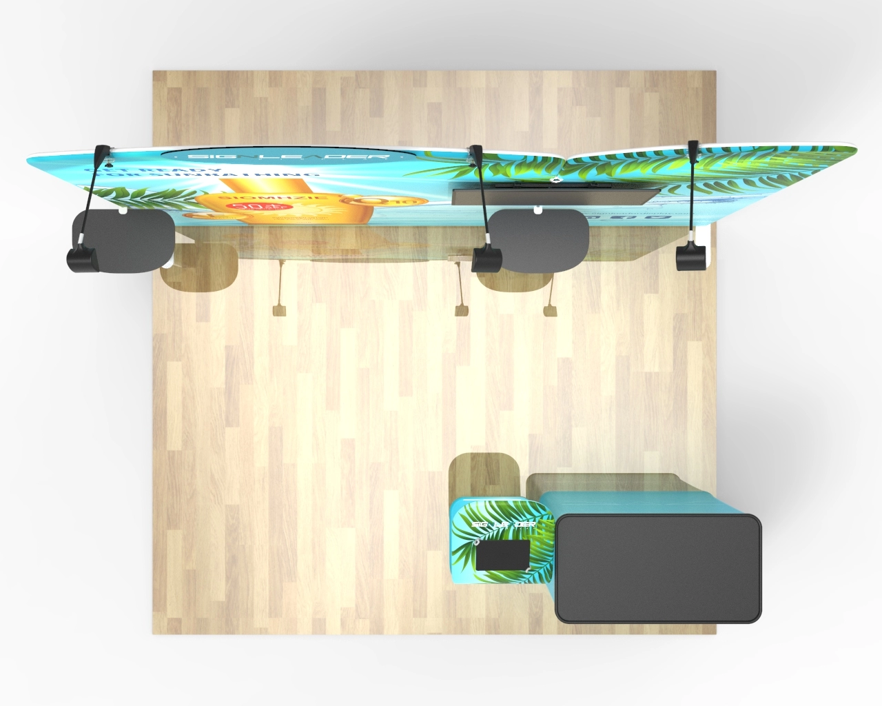 10x10ft Commercial Trade Show Booth Idea 05