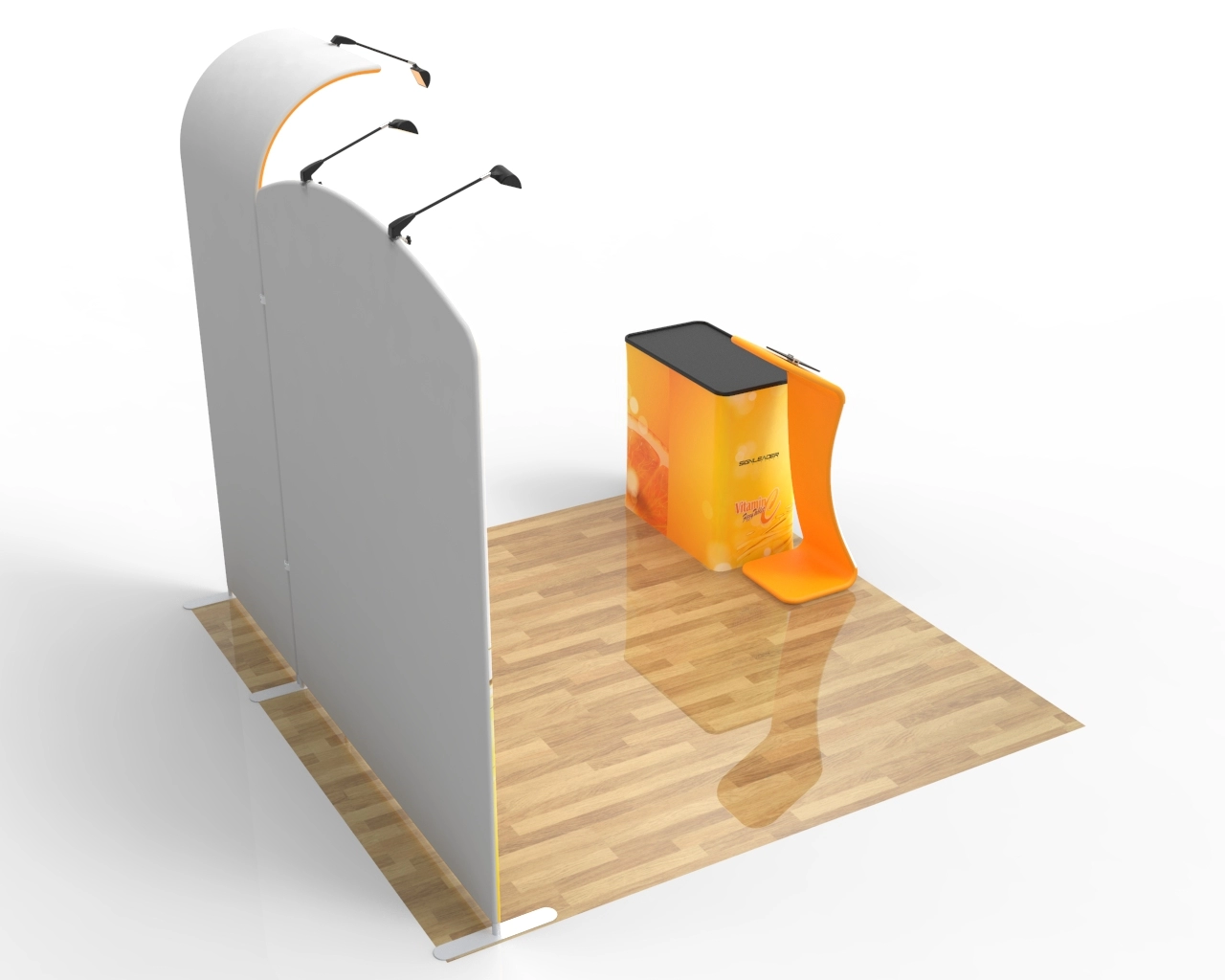 10x10ft Custom Health Brand Trade Show Booth Idea 15