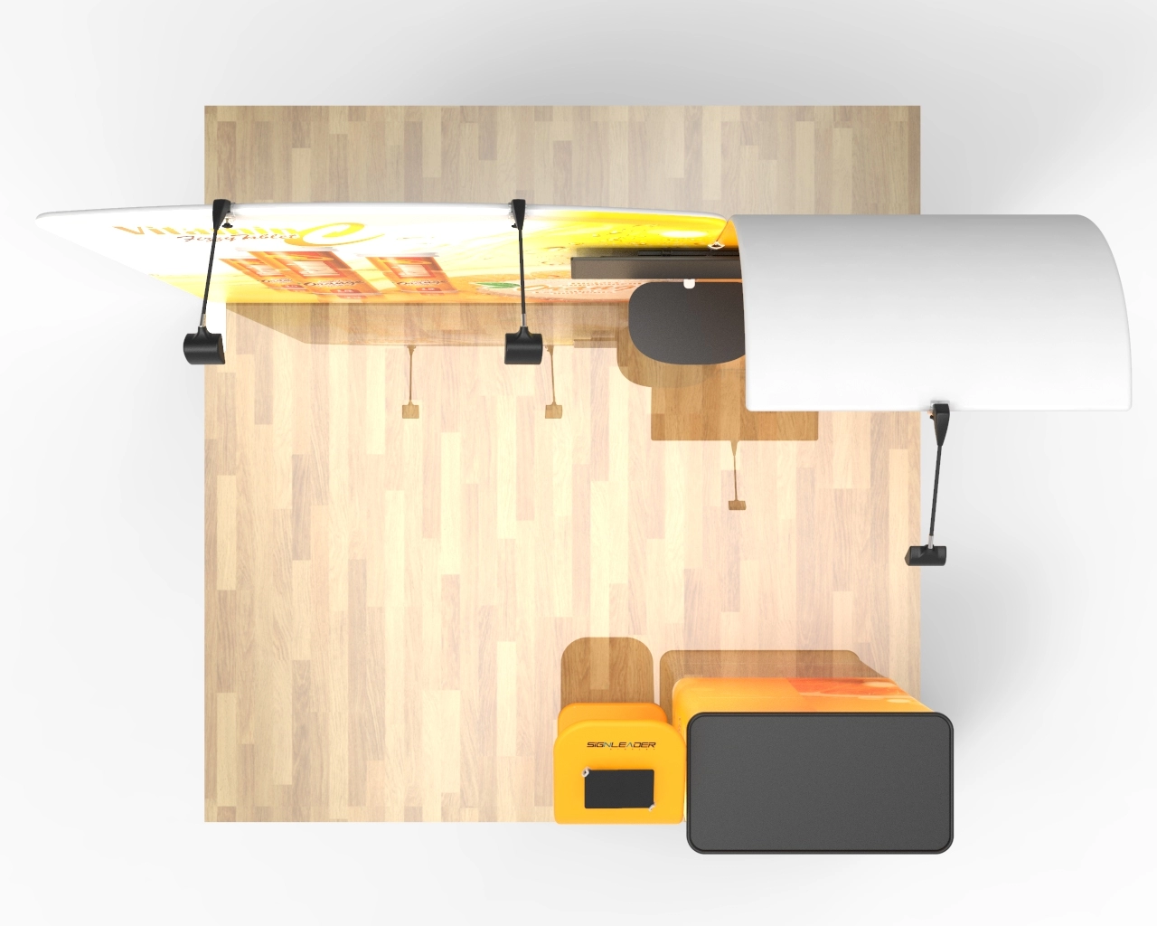 10x10ft Custom Health Brand Trade Show Booth Idea 15