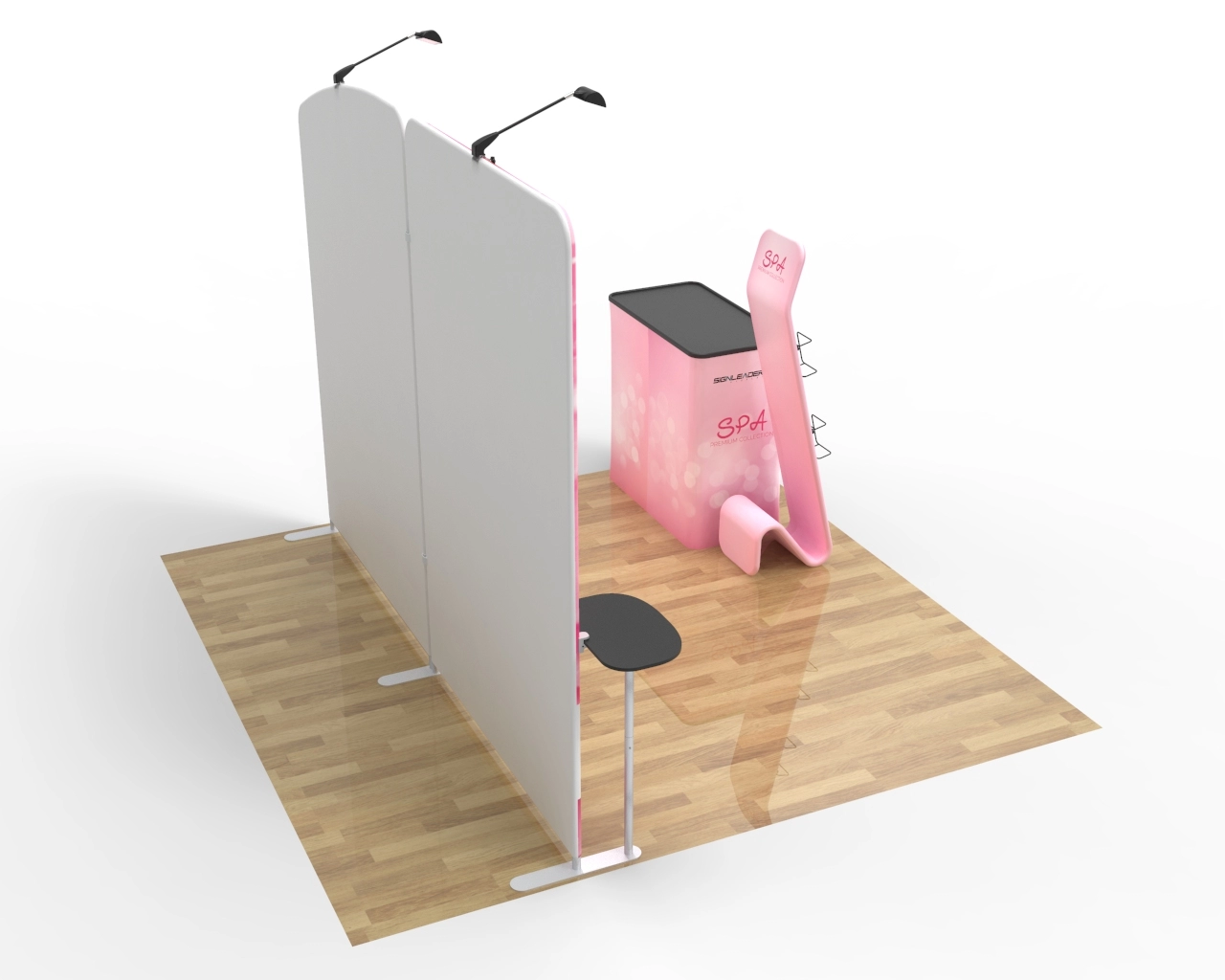 10x10ft Custom Trade Show Booth Kit A1 for Bridal Beauty, Makeup & Spa Brands
