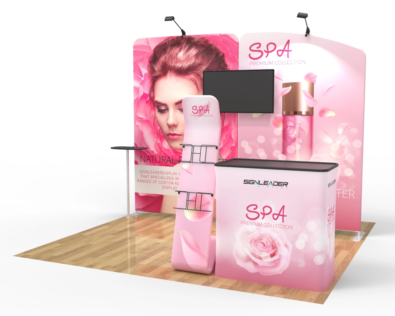 10x10ft Custom Trade Show Booth Kit A1 for Bridal Beauty, Makeup & Spa Brands
