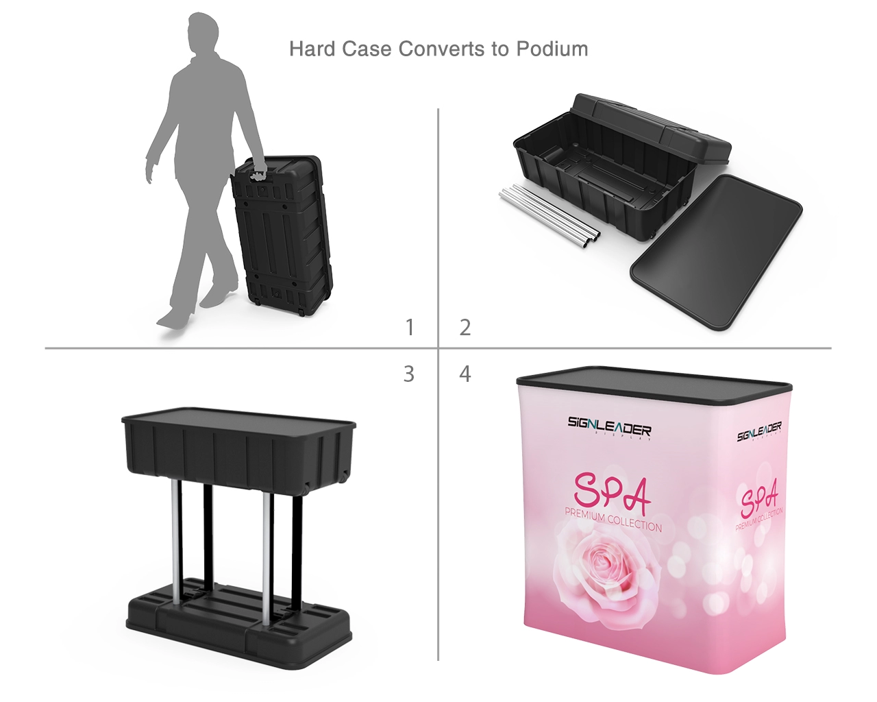 10x10ft Custom Trade Show Booth Kit A1 for Bridal Beauty, Makeup & Spa Brands