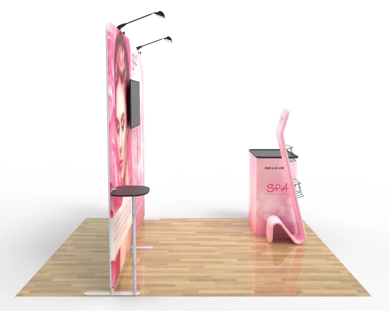 10x10ft Custom Trade Show Booth Kit A1 for Bridal Beauty, Makeup & Spa Brands