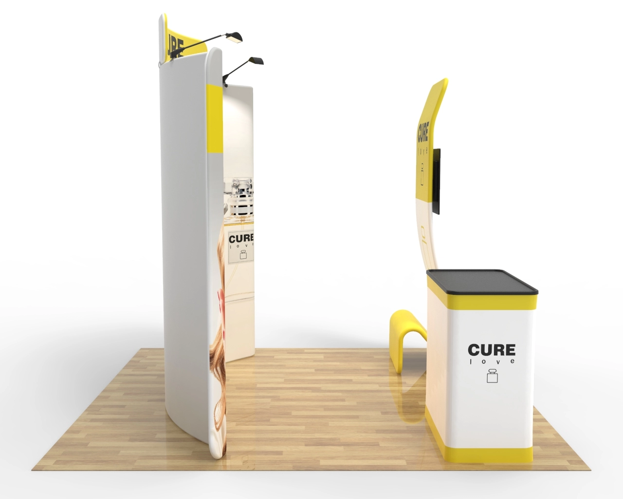 10x10ft Trade Show Booth Package 24 for Perfume & Beauty Brands – Fragrance Show Ready