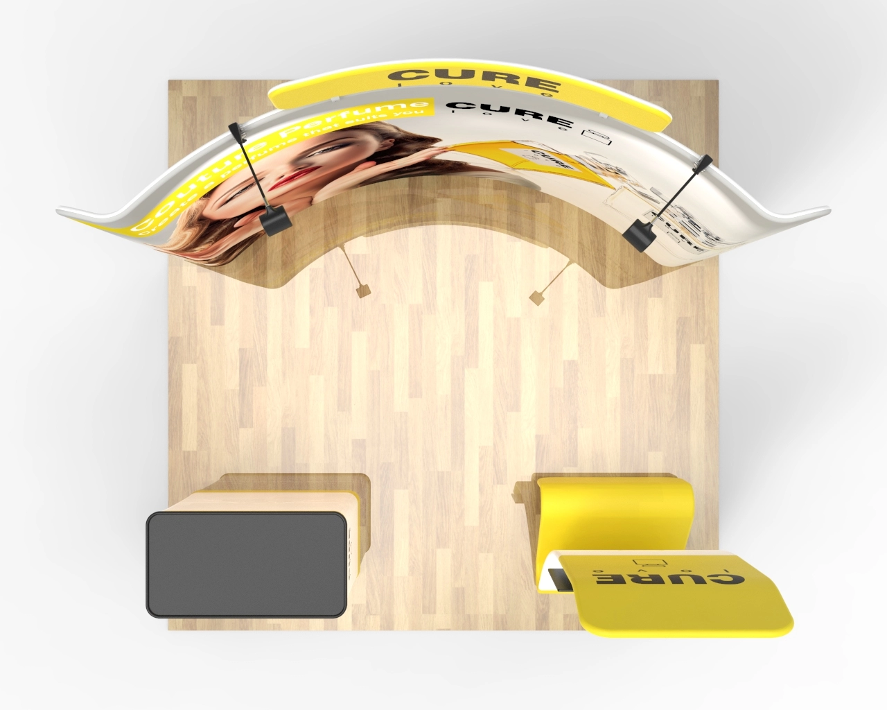 10x10ft Trade Show Booth Package 24 for Perfume & Beauty Brands – Fragrance Show Ready