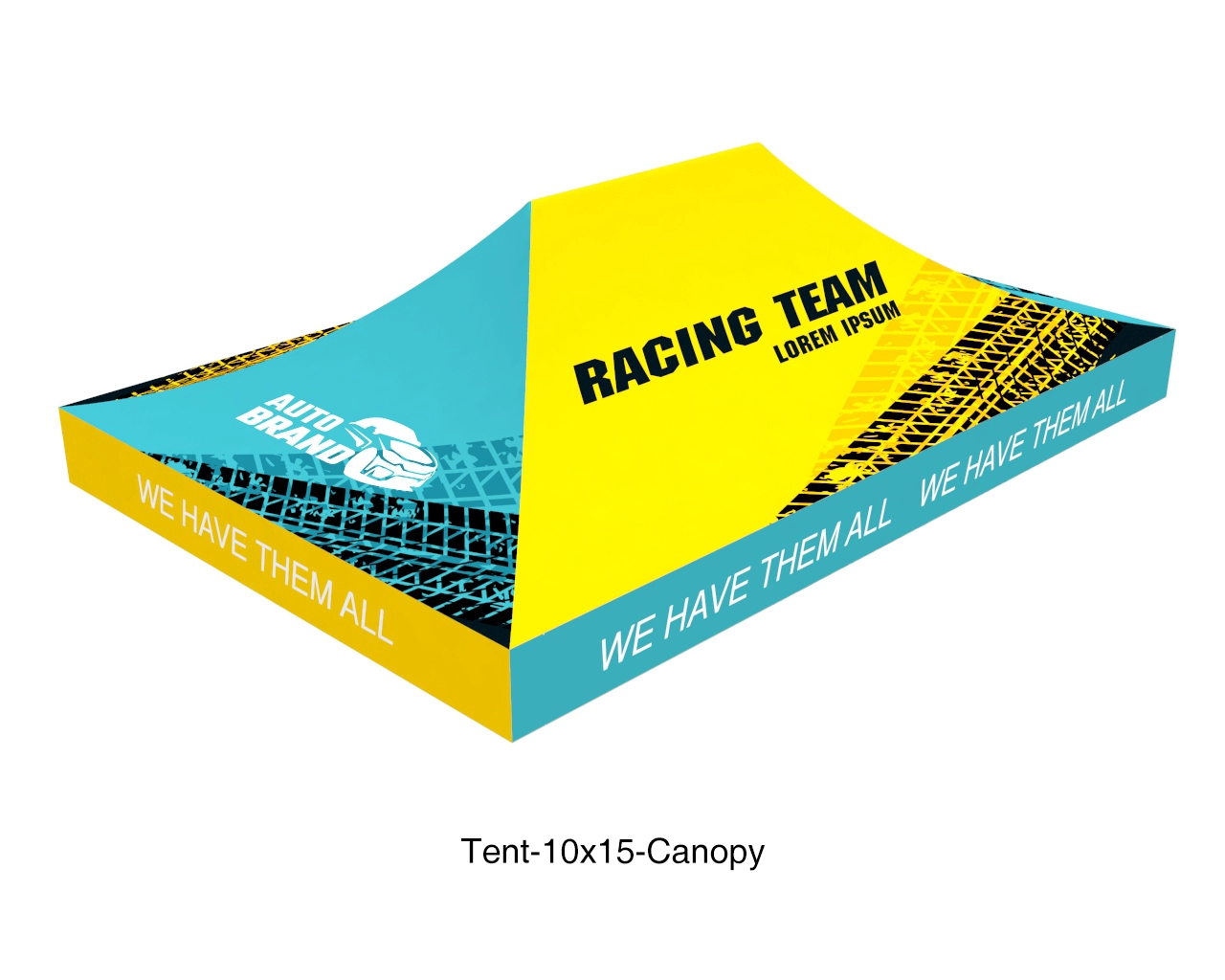 Custom Printed Canopy Tent - Top Graphic