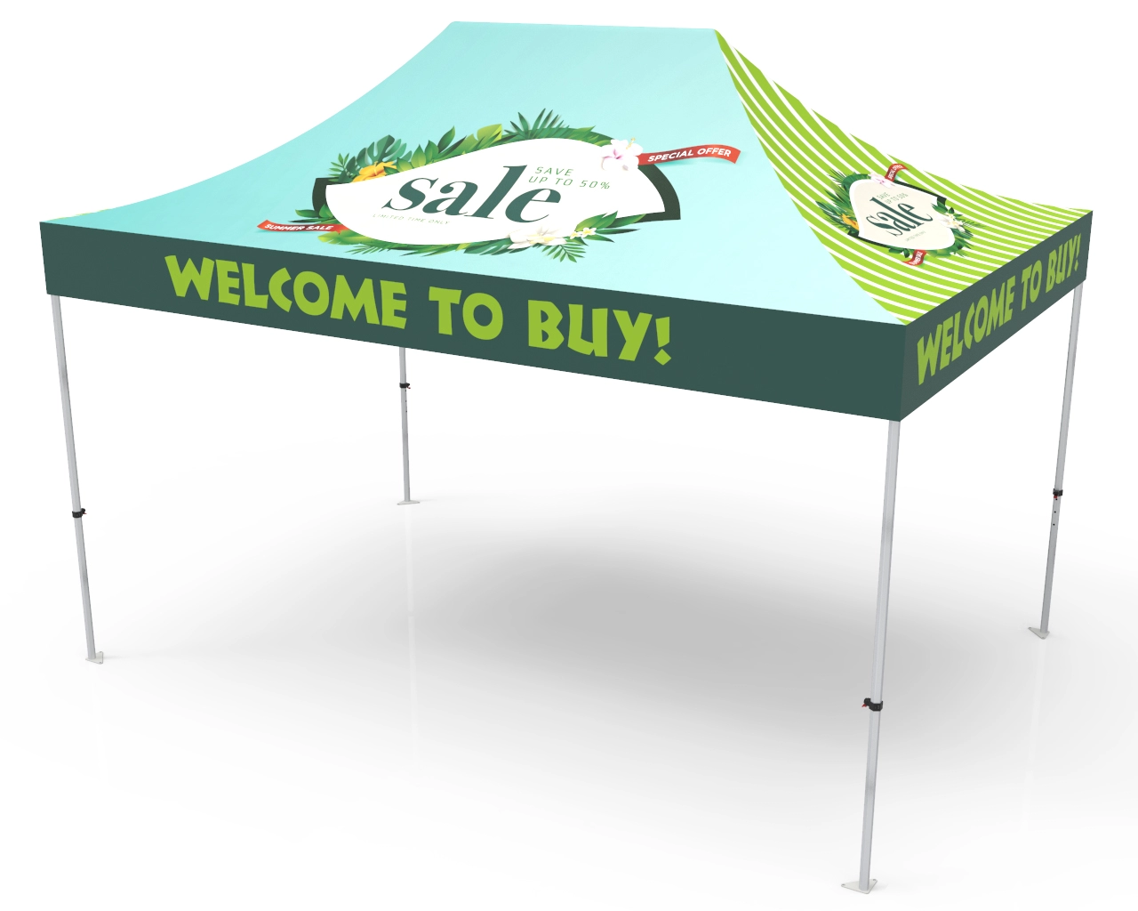 Custom 10x15 Pop Up Canopy Tent(Full Color)