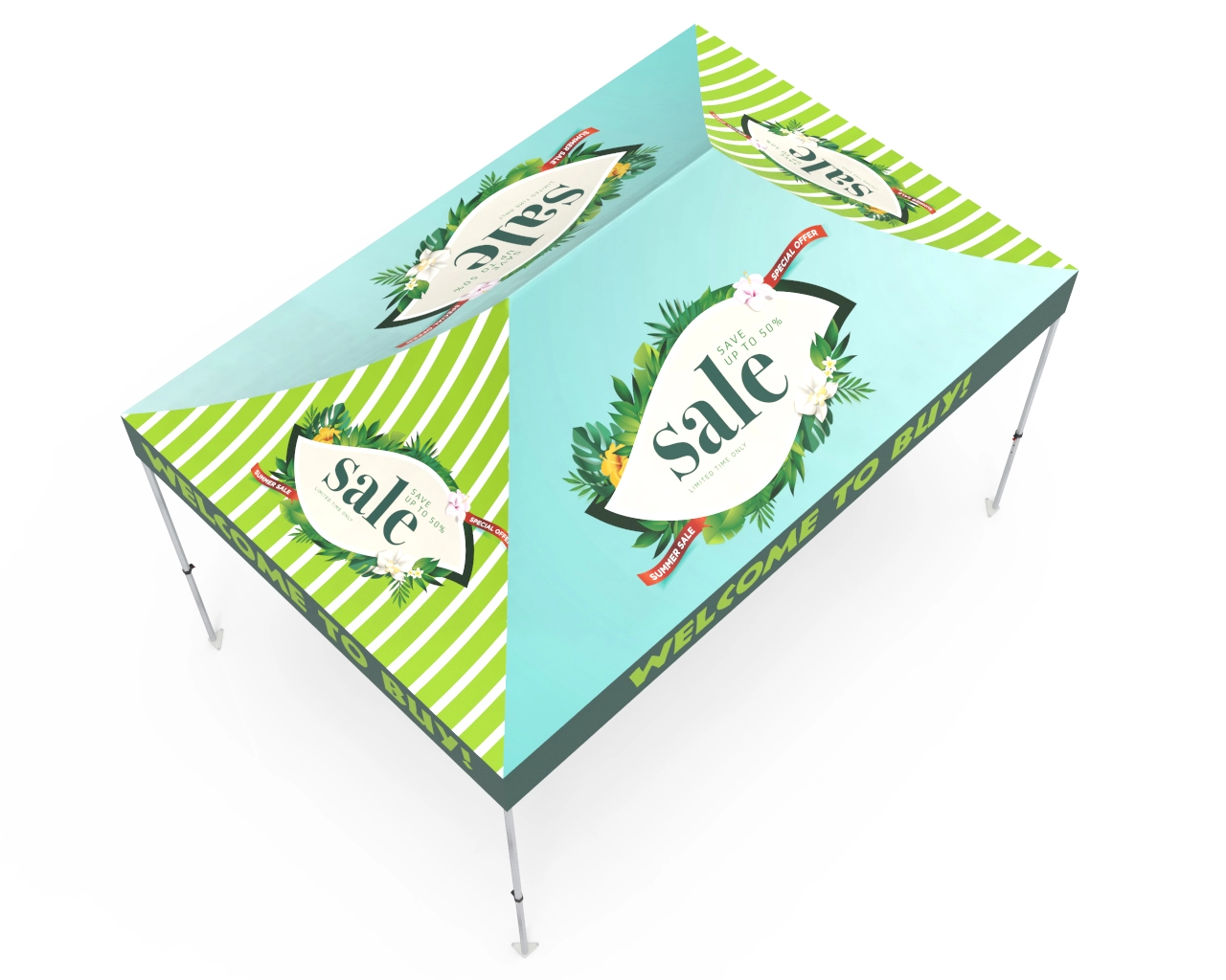 Custom 10x15 Pop Up Canopy Tent(Full Color)