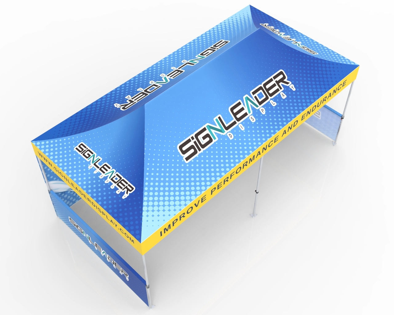 10x20 Advertising Canopy Tent with Backwall and Half Sidewalls