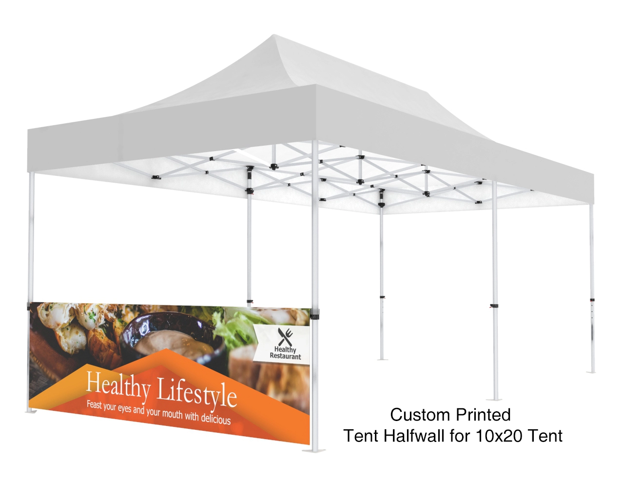 Custom Printed Tent Halfwall for 10x10 Tent