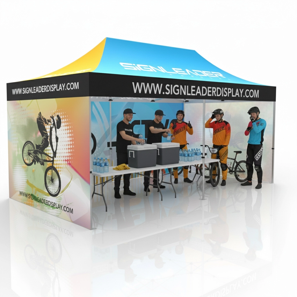 10x20 Event Canopy Tent with 3 Backwalls