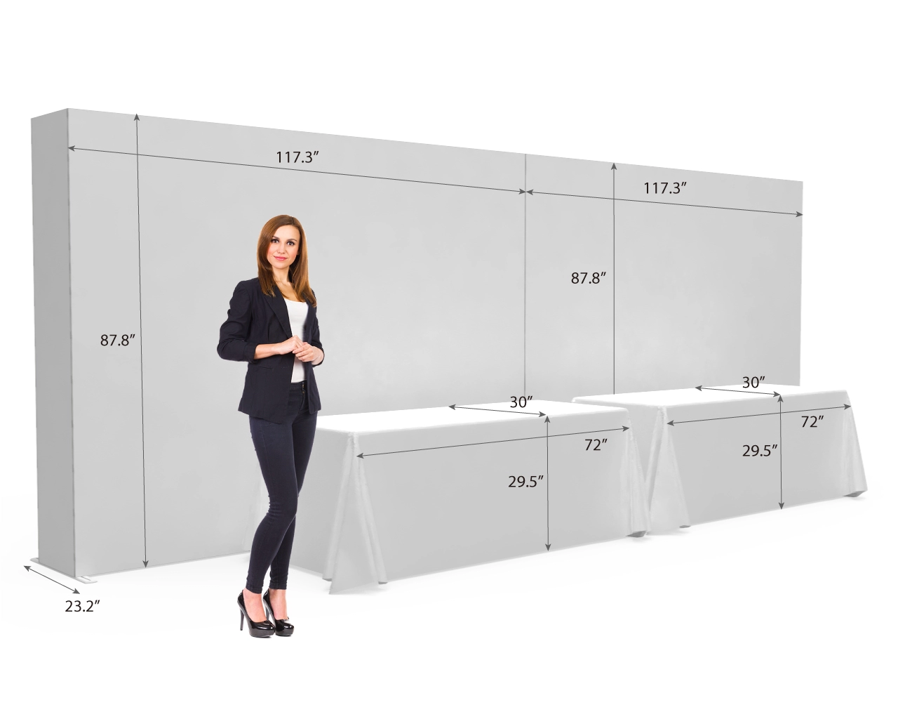 20ft SEGQuick™ Booth 14 - Pop Up Backlit