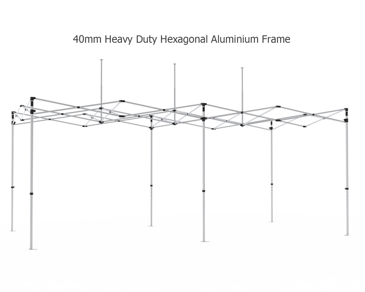 10x20 Canopy Frame - 40mm Aluminum Tent Hardware