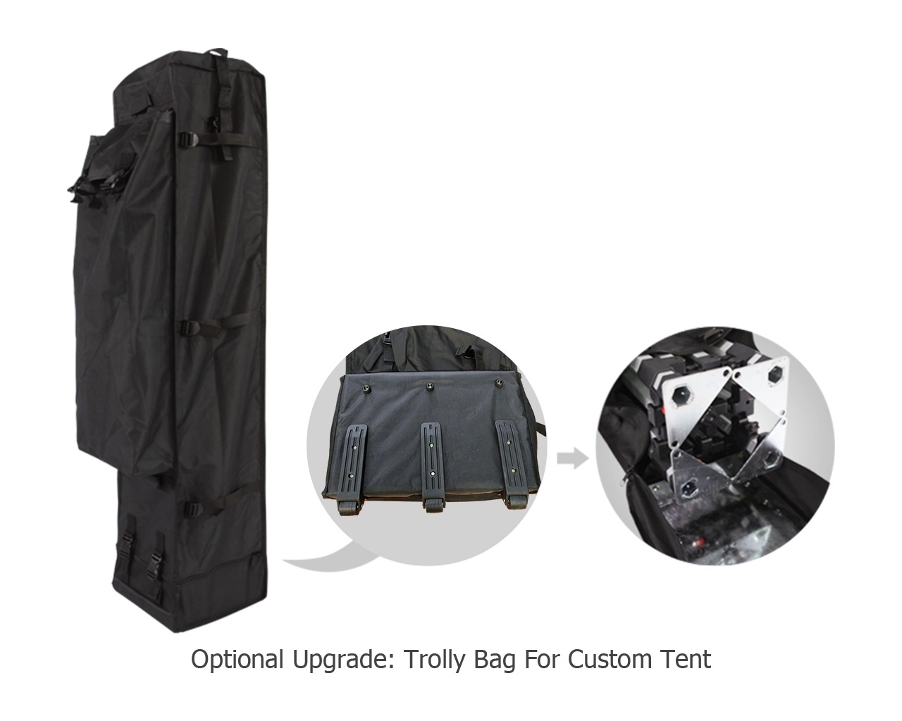 Custom 10x20 Pop Up Canopy Tent with Double-Sided Full Backwall & 2 x Single-Sided Half Sidewalls