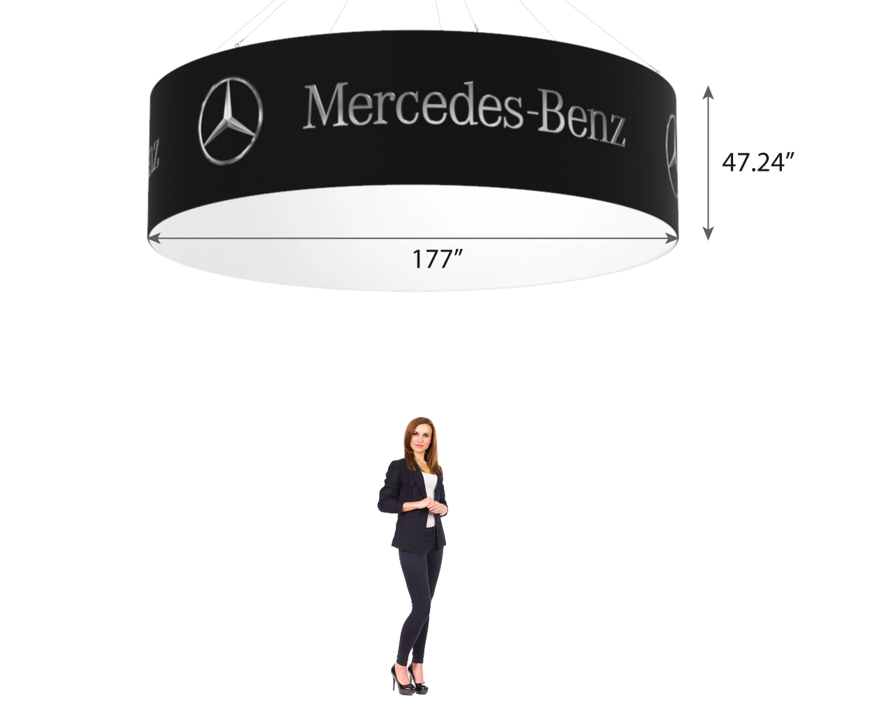 15ft Circular Hanging Sign for Trade Shows 