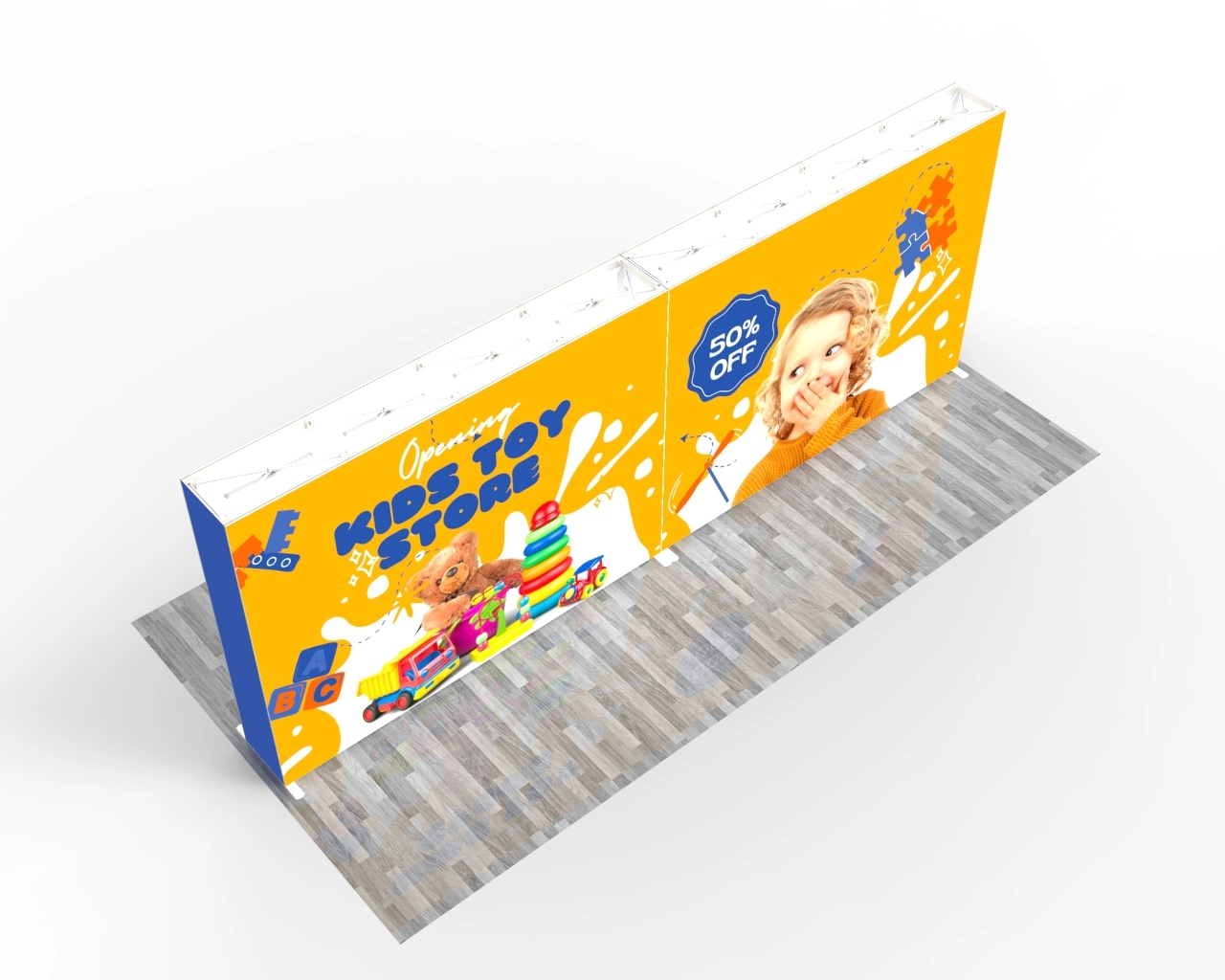 20ft SEGQuick™ Backdrop - Pop Up Backlit
