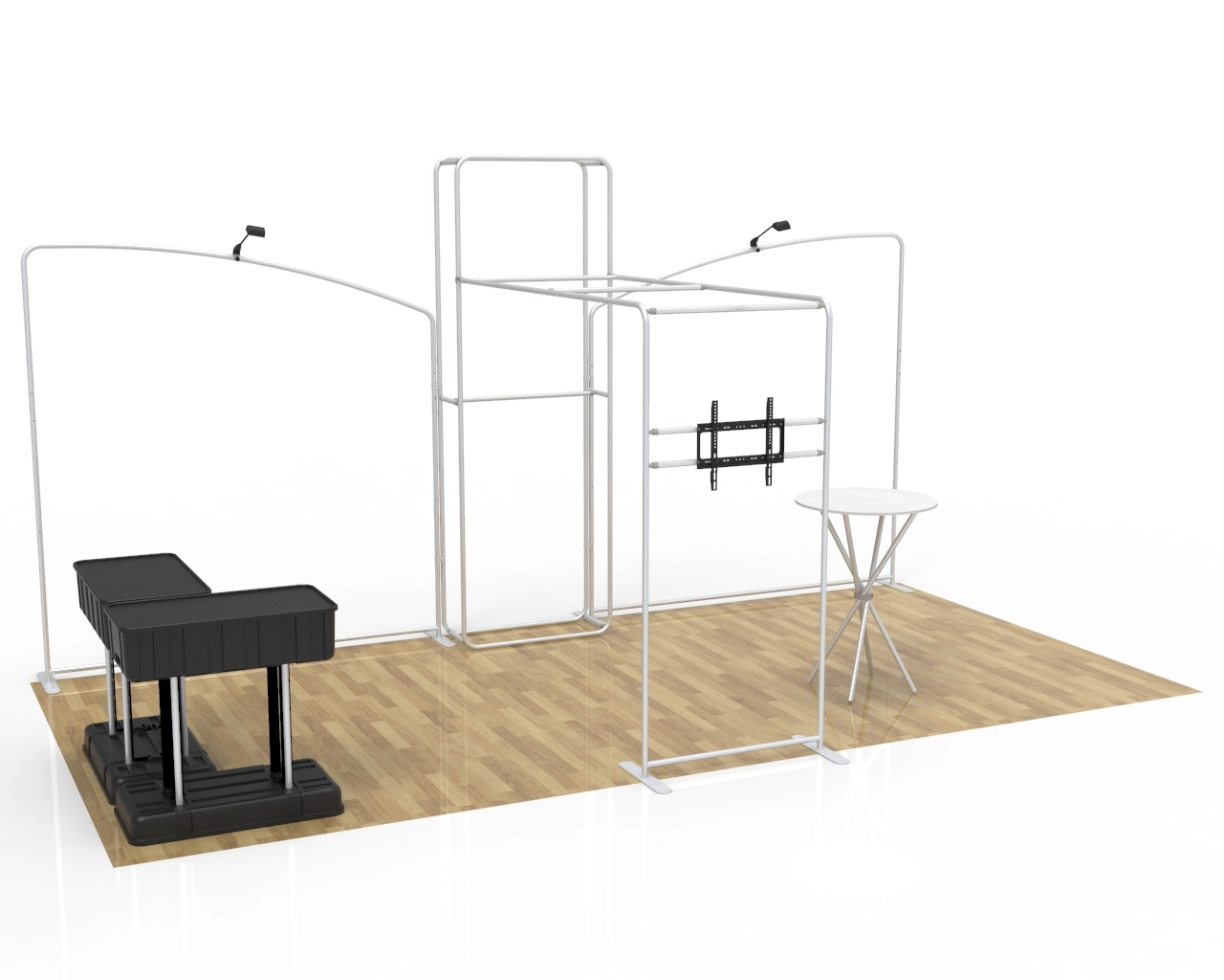 10x20ft Commercial Trade Show Booth Q for Sports Drinks, Functional Beverages & Health Drinks